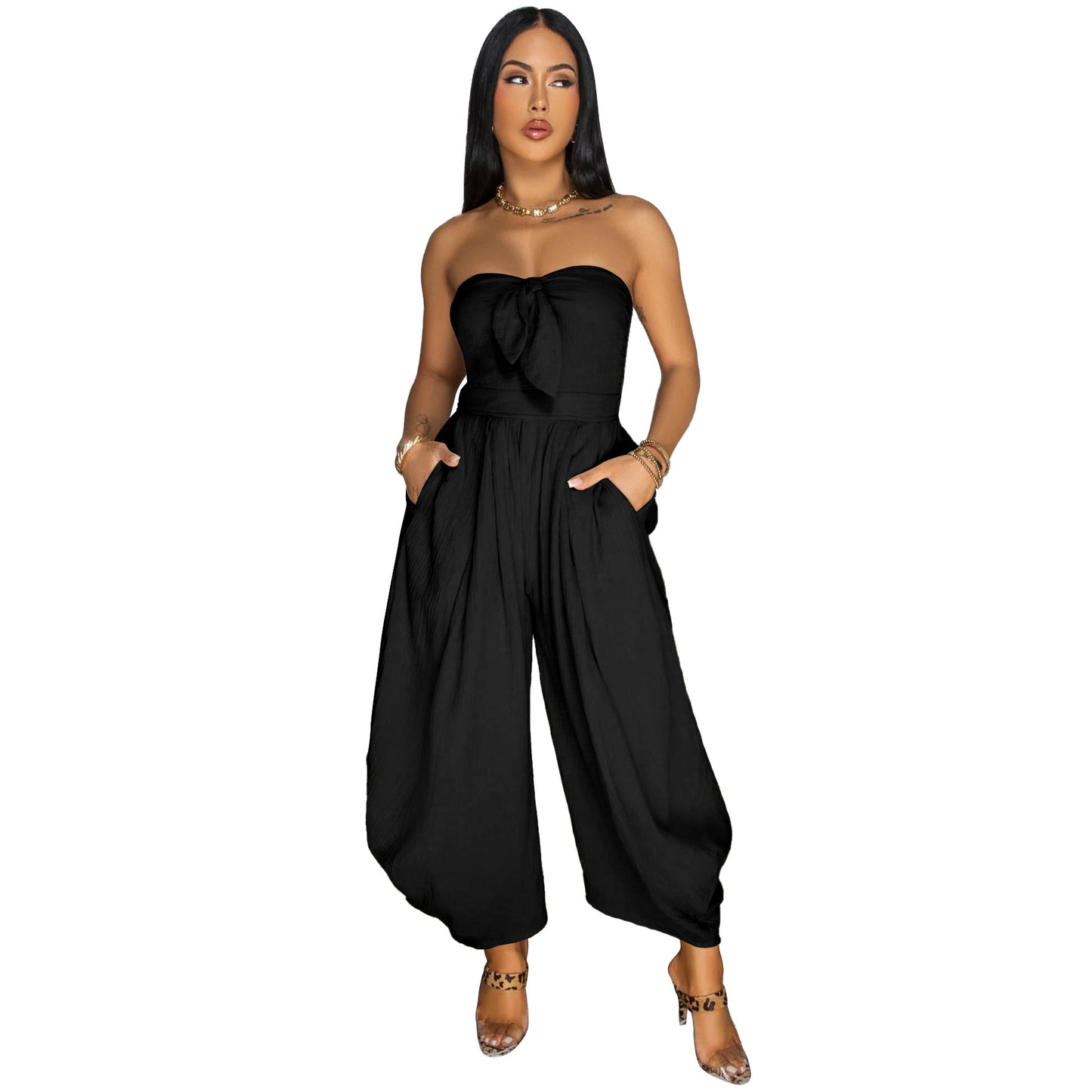 Chest Wrap Jumpsuit