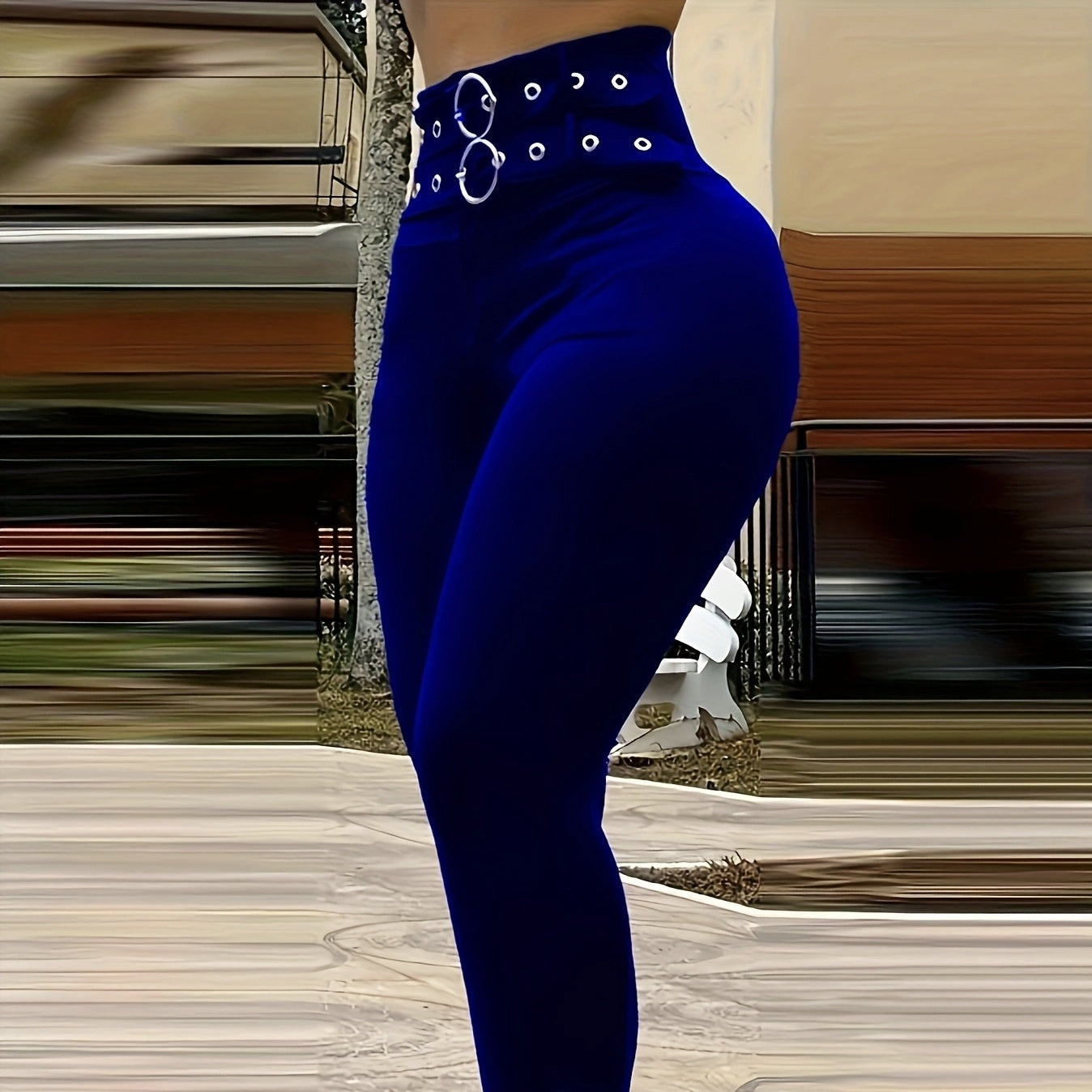 High Waisted Perforated Pants