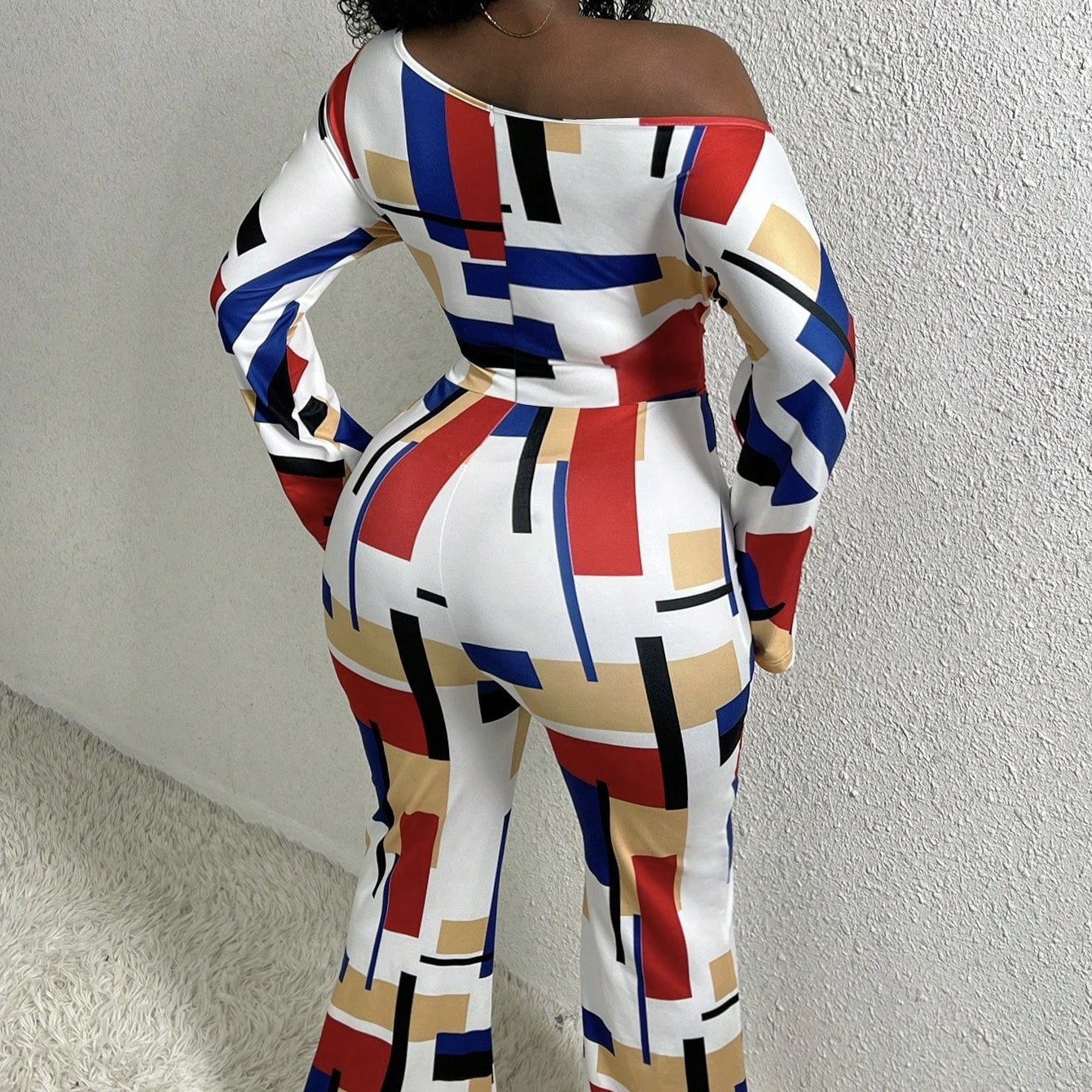 Geometric Pattern Printed Jumpsuit
