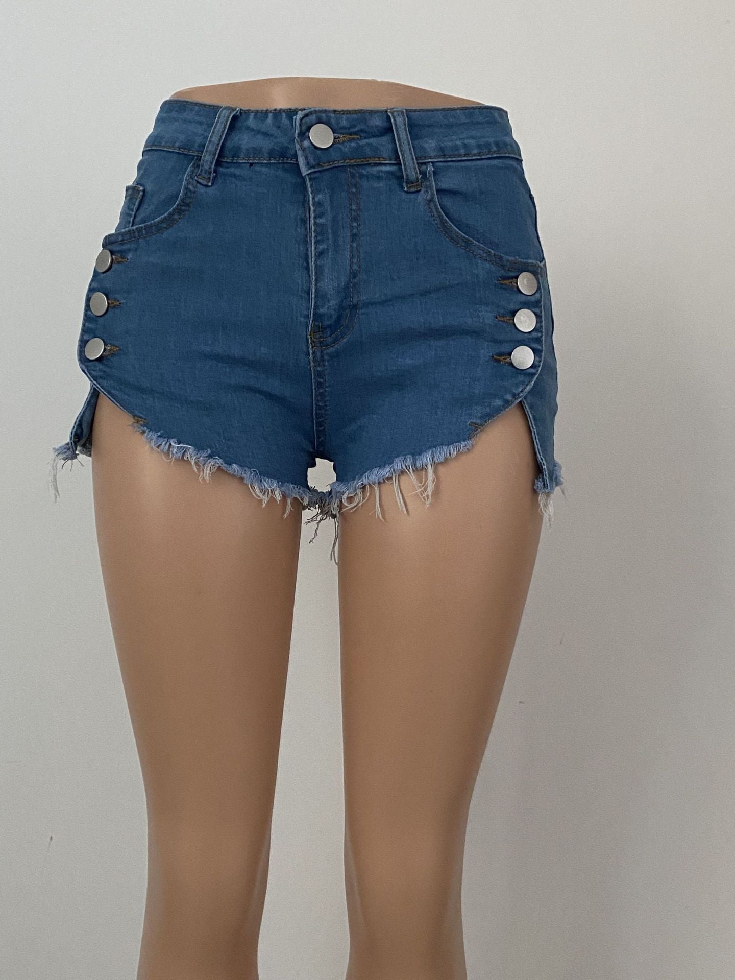 Sexy Elastic Denim Shorts Women