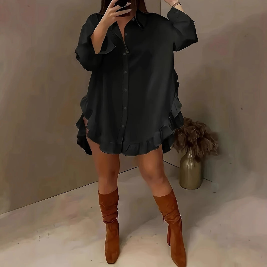 Loose Solid Color Shirt