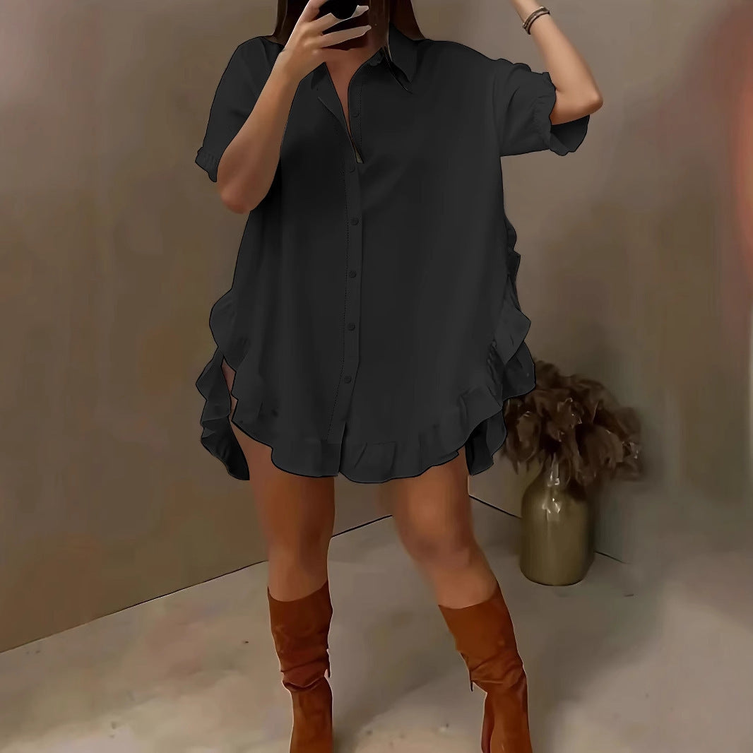 Loose Solid Color Shirt