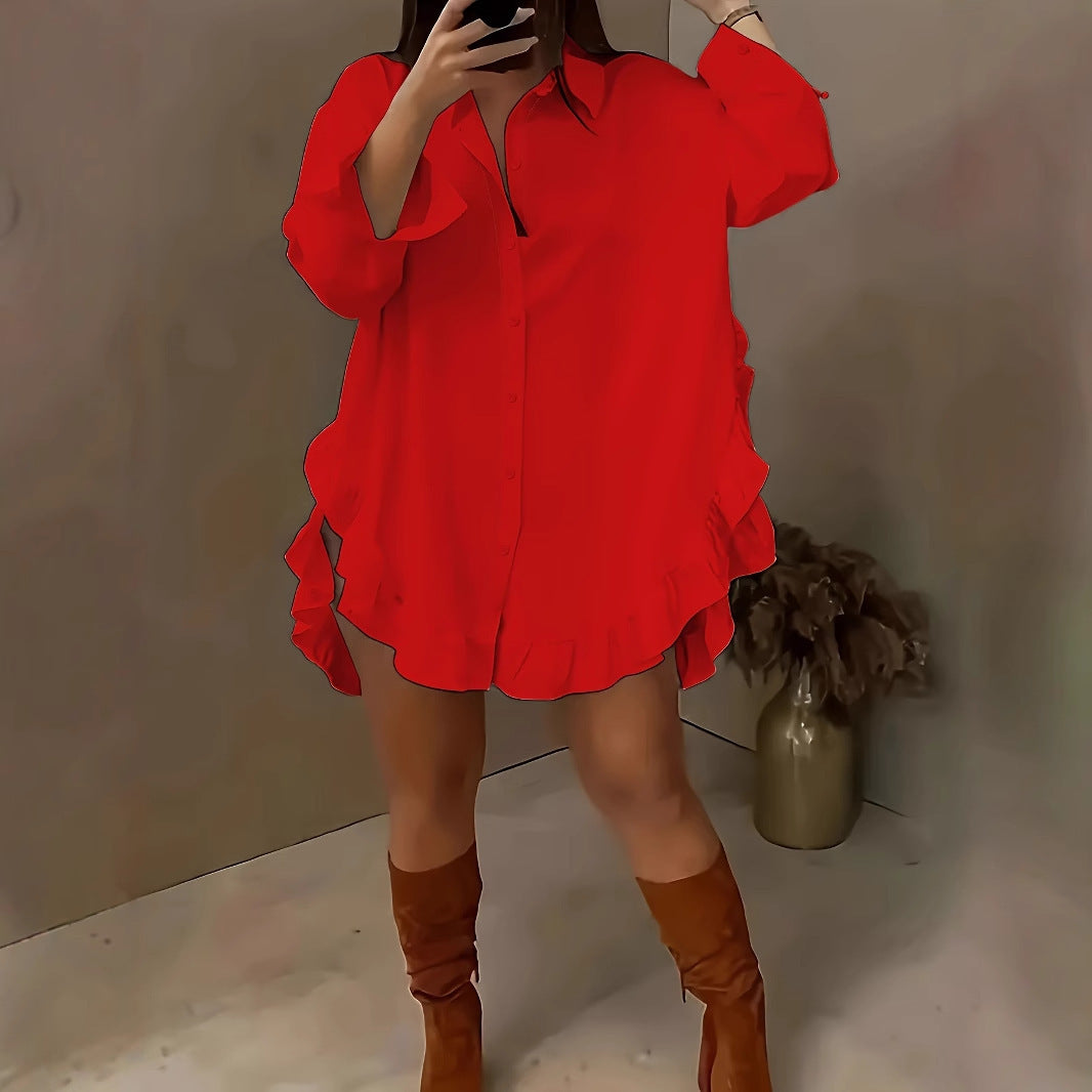 Loose Solid Color Shirt