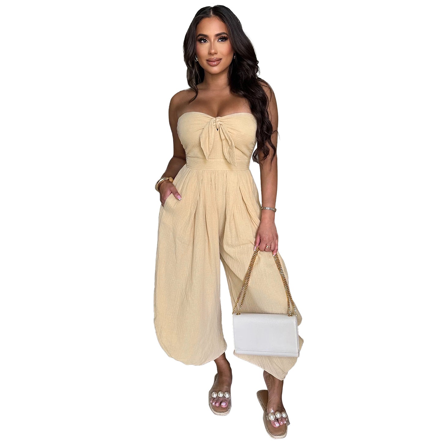 Chest Wrap Jumpsuit