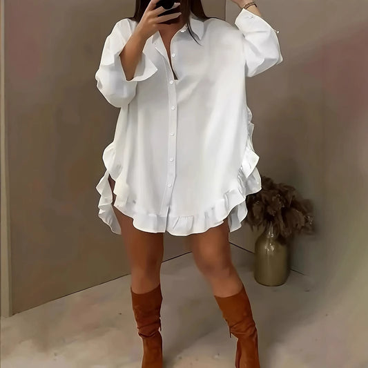 Loose Solid Color Shirt