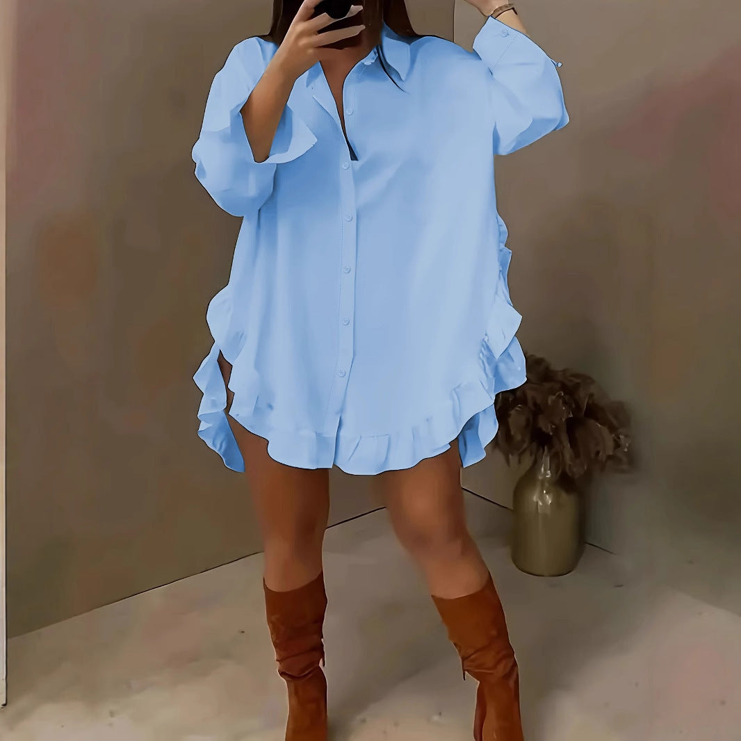 Loose Solid Color Shirt