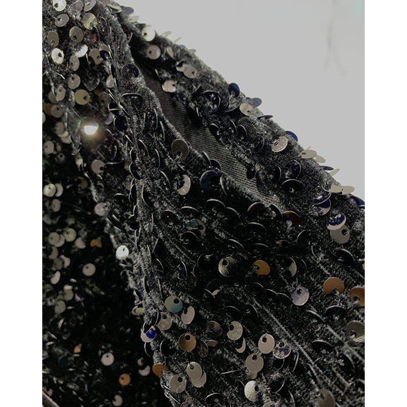 Niche Sequin Stitching Shorts