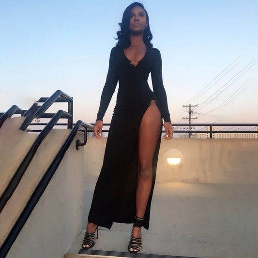 Slim Long-sleeved Dress