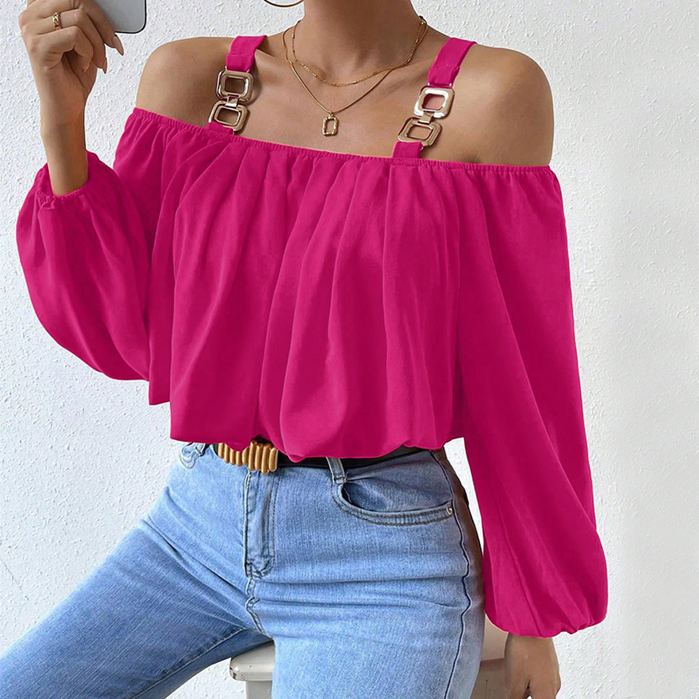 Lantern Sleeve Loose Crop Top