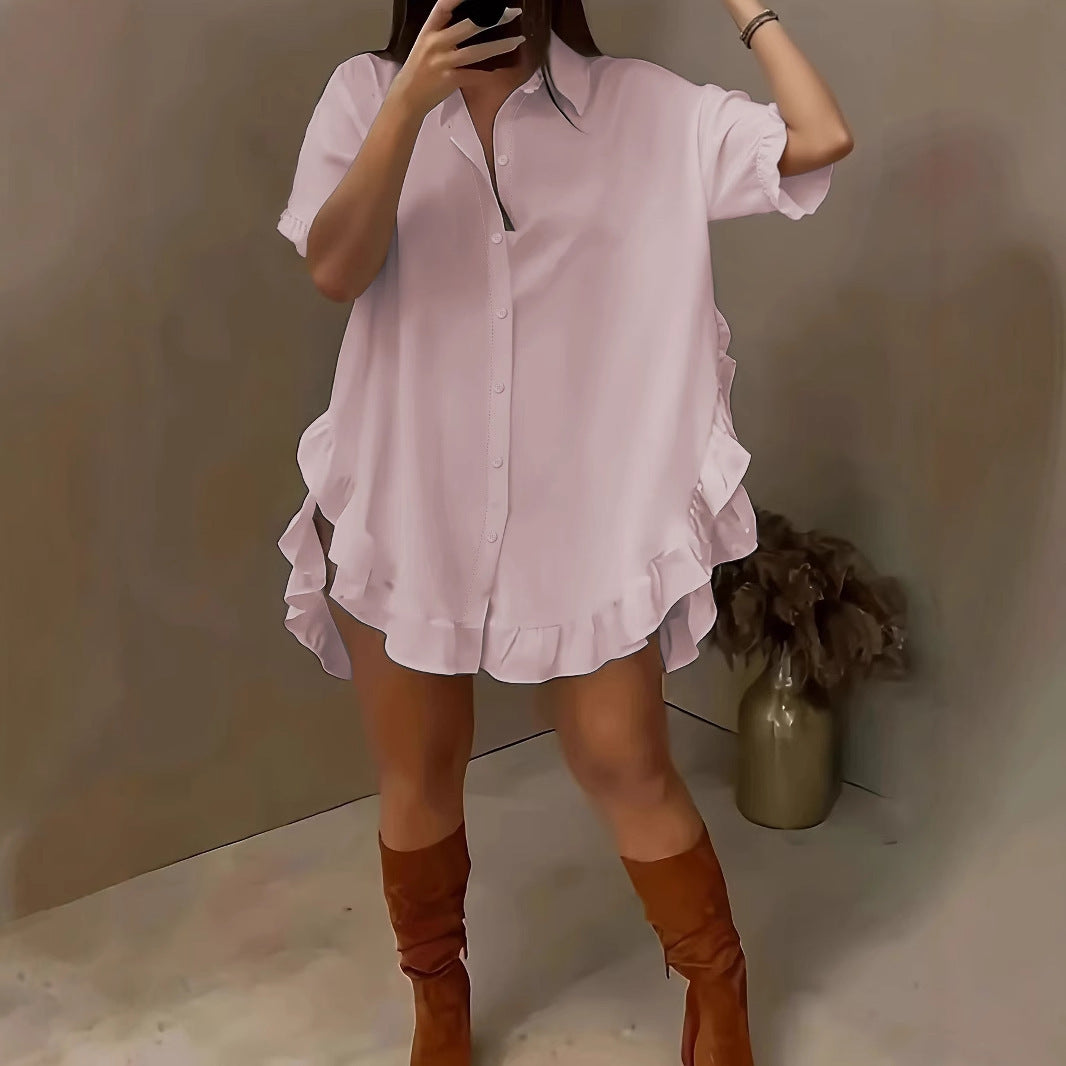 Loose Solid Color Shirt