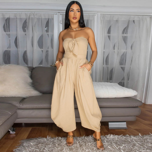 Chest Wrap Jumpsuit